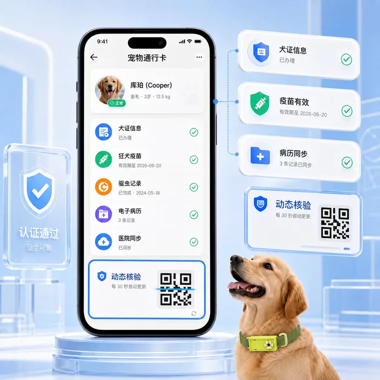 宠物通行卡界面